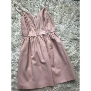 Pink leather dress
